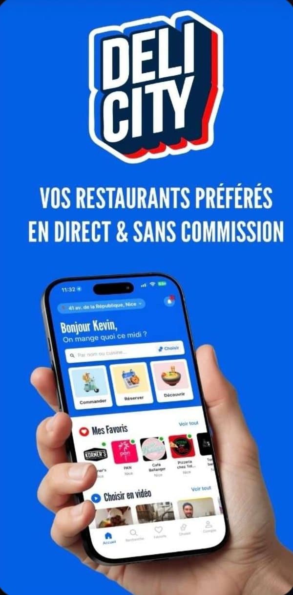 Delicity – aperçu de l'application